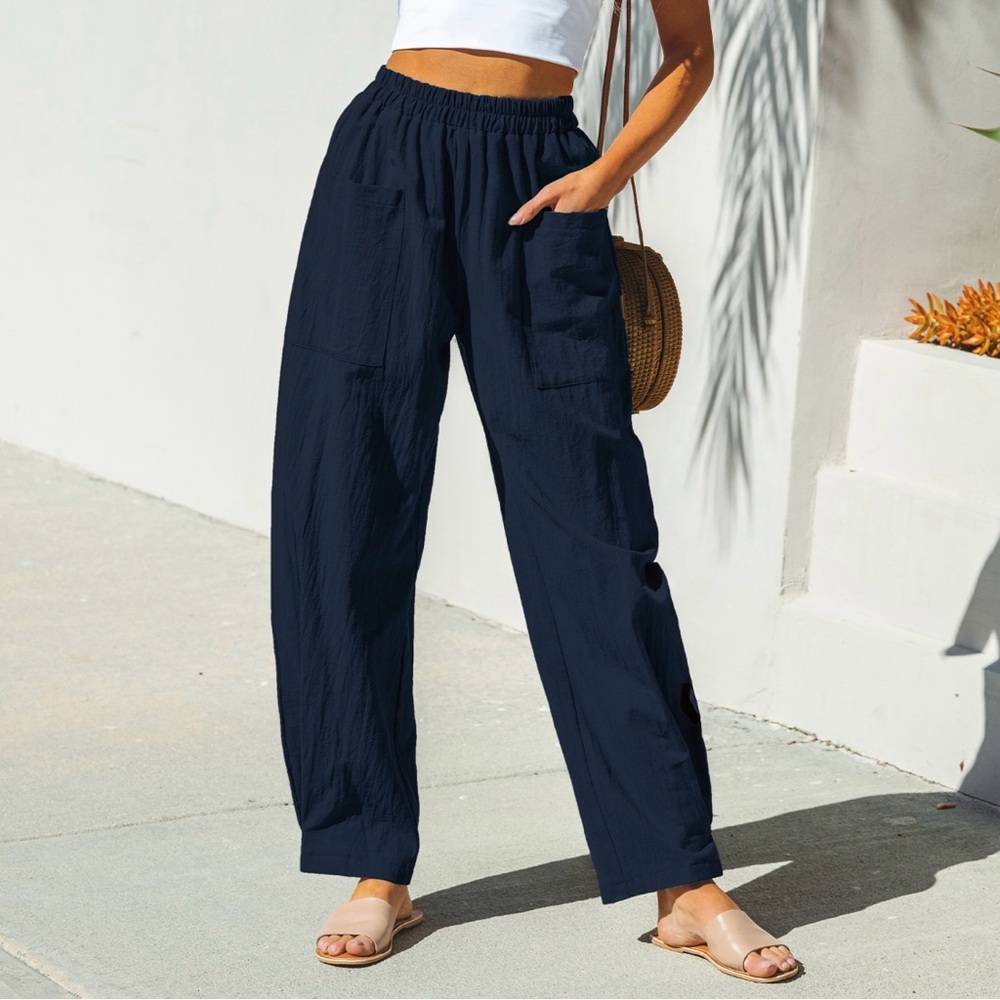 Navy High Waisted Pants - NWT